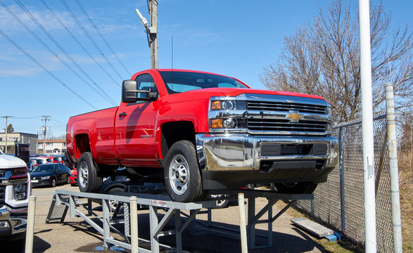 Chevrolet 2500 HD Red Truck.