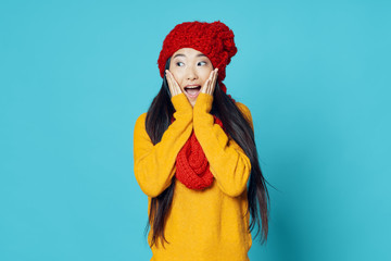 Woman Elegant Style Fun Lifestyle Studio Model.