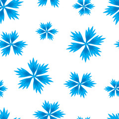 Fototapeta na wymiar Seamless background of blue cornflowers