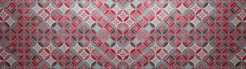 Panele Szklane  Stary szary czerwony antracyt vintage shabby patchwork mozaika motyw płytki kamień beton cement ściana tekstura tło z nadrukiem koła circle