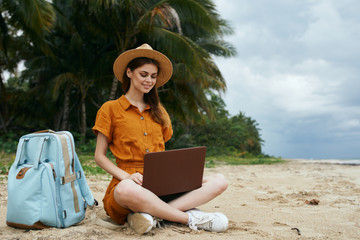 young woman with laptop