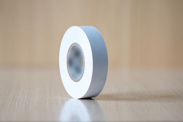 White insulating tape to insulate the twist of electrical wires.