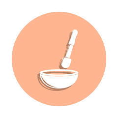 Grinder for spices badge icon. Simple glyph, flat vector of spa icons for ui and ux, website or mobile application