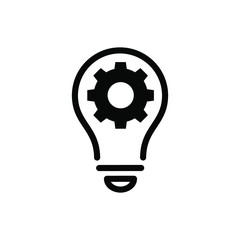 Light bulb and cog inside