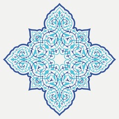 Oriental ornamental ligature. Vector illustration