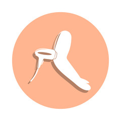 Hair removal on hands badge icon. Simple glyph, flat vector of spa icons for ui and ux, website or mobile application