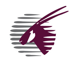  animal logo, vector illustration of an antelope © mouad