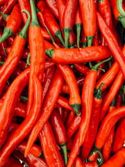 lots of red spicy pepper for spicy food like background