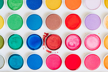 Arrière plan ronds colorés palette de couleurs aquarelle