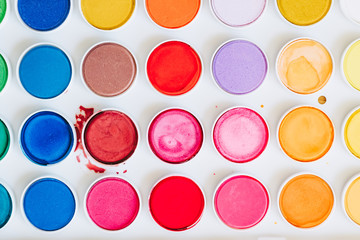 Arrière plan ronds colorés palette de couleurs aquarelle