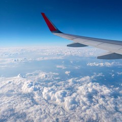 Fototapeta premium view from airplane window