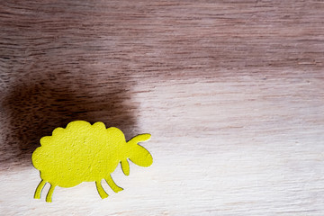 Décoration d'intérieur petit mouton design à coller