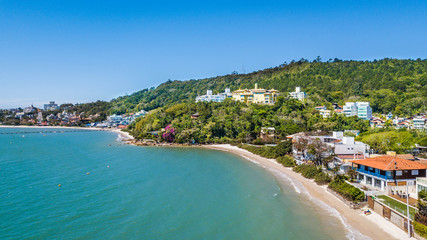 Fototapeta na wymiar Aerial view Jurere beach - Florianópolis - Santa Catarina