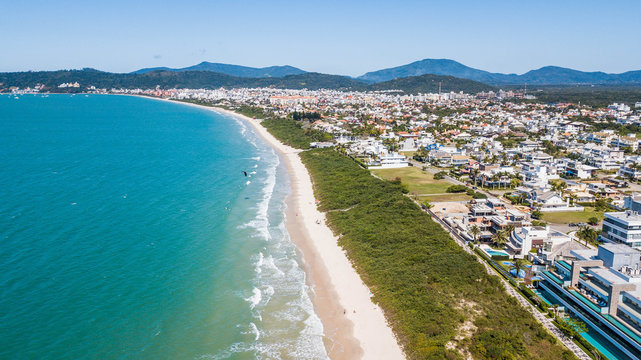Aerial view Jurere International beach - Florian&oacute;polis &ndash; famous beach in Santa Catarina