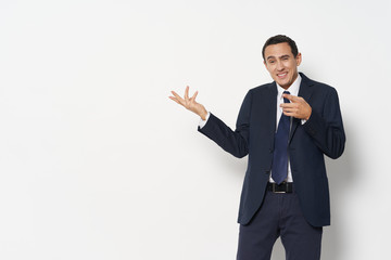 businessman pointing at something