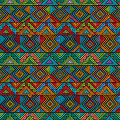 Tribal mosaic pattern