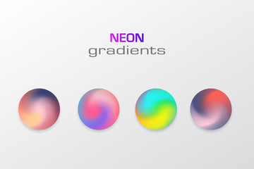 Abstract sphere neon colors gradients isolated
