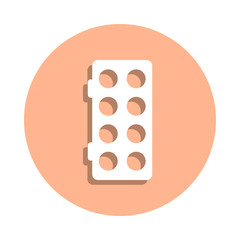 Watercolor paints badge icon. Simple glyph, flat vector of art and painting icons for ui and ux, website or mobile application