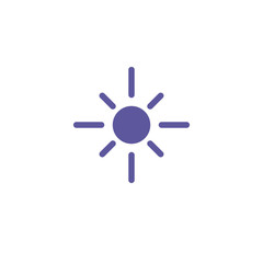 Weather pictogram. Forecast icon. Shining sun symbol. Sun with sun rays shines.