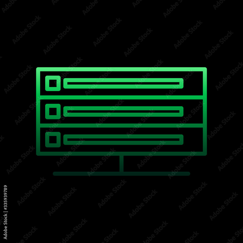 Poster server nolan icon. simple thin line, outline vector of internet things icons for ui and ux, website 