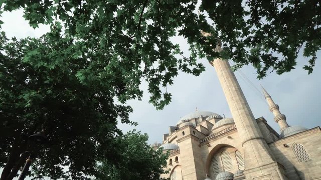 The Suleymaniye Mosque Minaret in Istanbul, Turkey