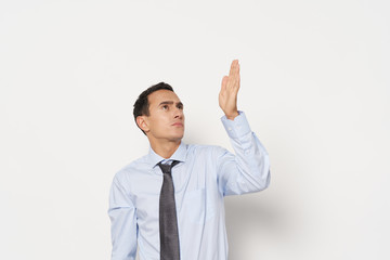 businessman pointing at something