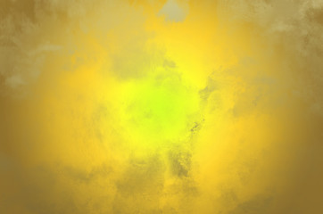 Fototapeta na wymiar Yellow Grunge Background with bright center