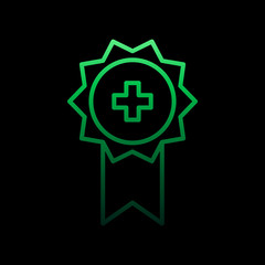 Obraz premium Badge nolan icon. Simple thin line, outline vector of medical icons for ui and ux, website or mobile application