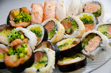
sushi in the kitchen