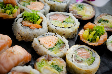 
sushi in the kitchen