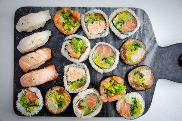 
sushi in the kitchen