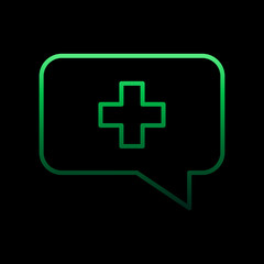 Chat medical nolan icon. Simple thin line, outline vector of medical icons for ui and ux, website or mobile application