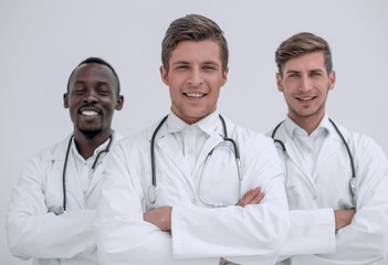 Fototapeta premium therapist is standing in front of his colleagues