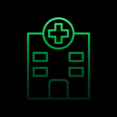 Hospital building nolan icon. Simple thin line, outline vector of medical icons for ui and ux, website or mobile application