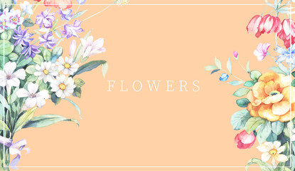 watercolor flower background