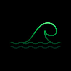 Wave nolan icon. Simple thin line, outline vector of Summer icons for ui and ux, website or mobile application