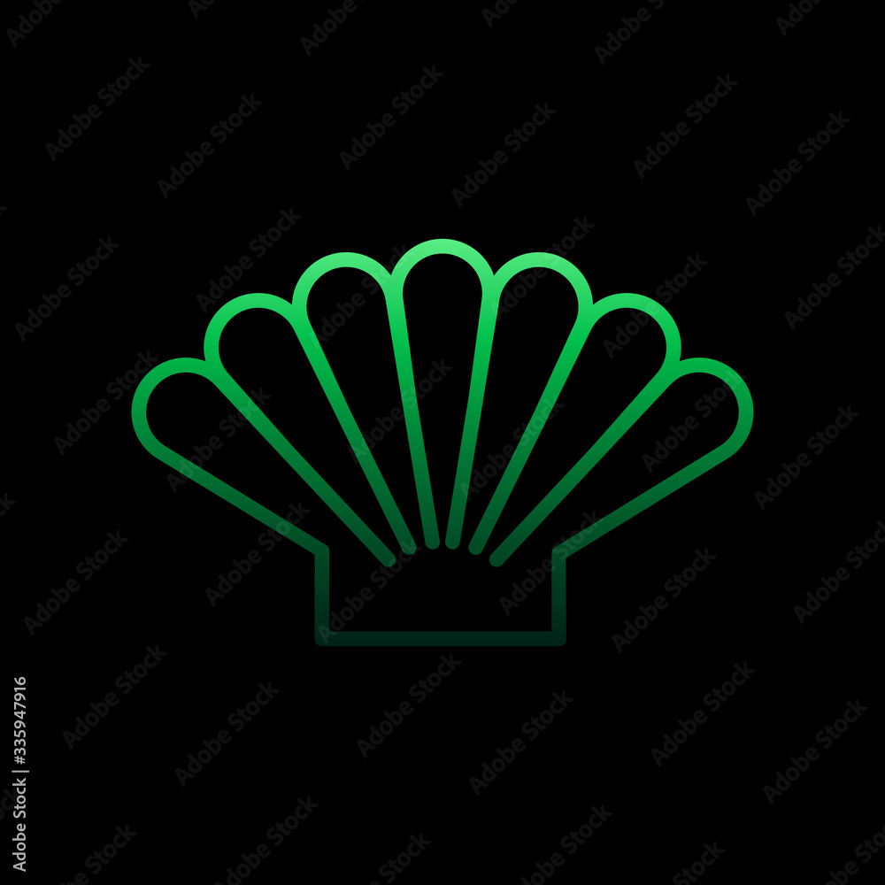 Poster seashell nolan icon. simple thin line, outline vector of summer icons for ui and ux, website or mobi