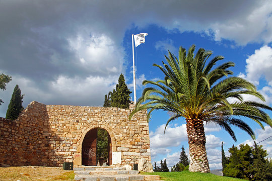 old castle in chalkida, greece