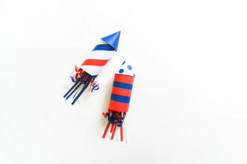 Diy 4th of July decor color American flag. children craft
