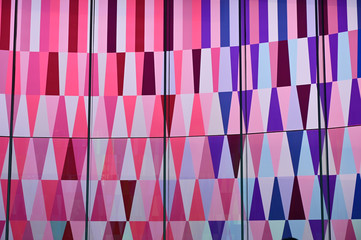 Abstract color geometric color blocks collage the background wall