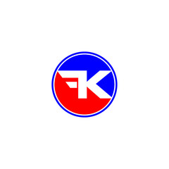 fk letter original monogram logo design
