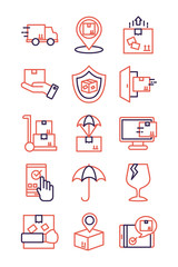 bundle of delivery service icons