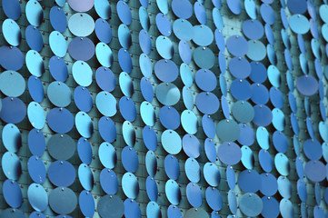 Blue round mosaic decorative wall background
