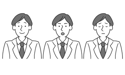 様々なシーンのアナウンスをするスーツ姿の男性