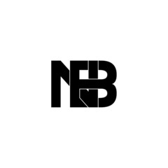 nb letter original monogram logo design