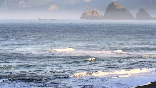 The wild Oregon coast offering a relaxin and dramatic Coastal landscape thats ever changing as the waves carve their way thru the sand and rocks part of the Samuel H Boardman Scenic Corridor.