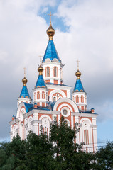 Russia, Khabarovsk, August 2019: Grado-Khabarovsk Cathedral of the assumption Of the mother of God in Khabarovsk