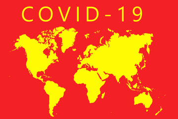 Obraz premium Outbreak Pandemic Covid-19. Concept of world map