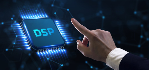 DSP - Demand Side Platform. Business, Technology, Internet and network concept.