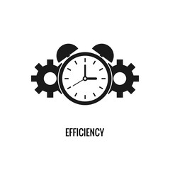 Efficiency icon concept. isolated trendy filled efficiency icon on white background. can be used for website, mobile, ui. Simple element vector illustration